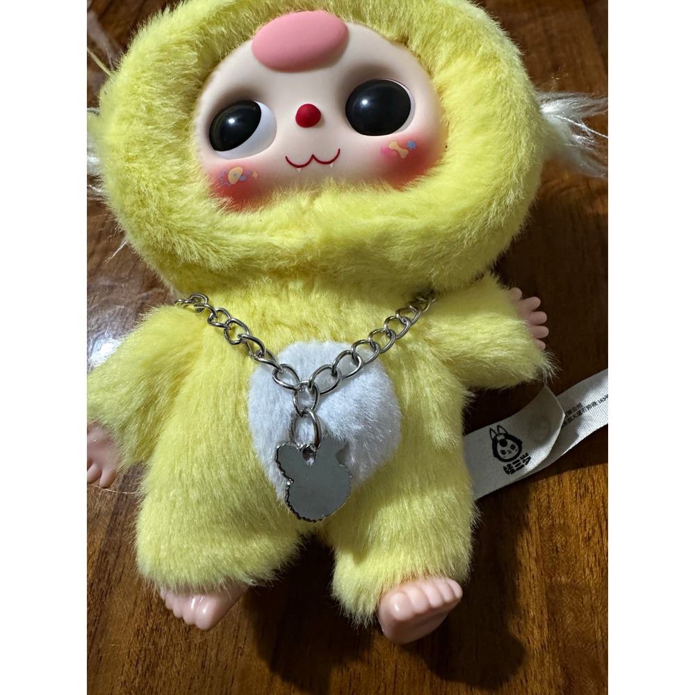 Baby Three Cat Keychain Plush Doll Yellow White Mini 2024 D2